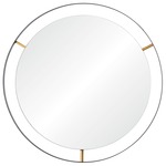 Framed Round Wall Mirror - Matte Black