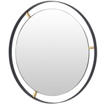 Framed Round Wall Mirror - Matte Black