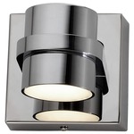 Twocan Wall Sconce - Polished Chrome / Opal