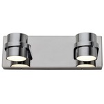 Twocan Bathroom Vanity Light - Polished Chrome / Opal