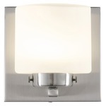 Clean Wall Sconce - Satin Nickel / Etched Glass