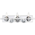 Engeared Bathroom Vanity Light - Chrome / Crystal