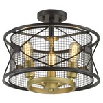 Harlequin Ceiling Light Fixture - Warm Bronze