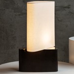 Fulcrum Table Lamp - Bronze / Beige