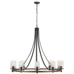 Angelo Chandelier - Slated Grey Metal / Clear