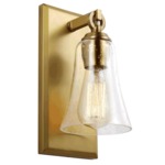 Monterro Wall Light - Burnished Brass / Clear Seeded