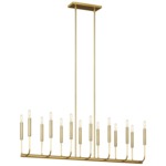 Brianna Linear Chandelier - Burnished Brass