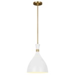 Joan Pendant - Burnished Brass / Matte White