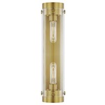 Garrett Wall Sconce - Burnished Brass / Clear