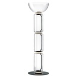 Noctambule High Cylinder Floor Lamp with Big Base - Black / Clear