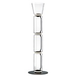 Noctambule High Cylinder Floor Lamp with Cone - Black / Clear
