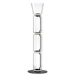 Noctambule High Cylinder Floor Lamp with Big Base - Black / Clear