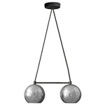 Nur Reversed Chandelier - Black / Silver