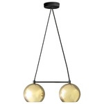 Mishal Chandelier - Black / Polished Brass