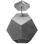 Ula Semi Flush Ceiling Light - Silver