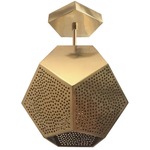 Ula Semi Flush Ceiling Light - Polished Brass
