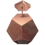 Ula Semi Flush Ceiling Light - Copper