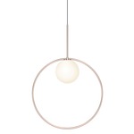 Bola Halo Pendant - Rose Gold / Opaline