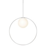 Bola Halo Pendant - Chrome / Opaline