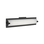 Lighthouse Bathroom Vanity Light - Black / White Opal