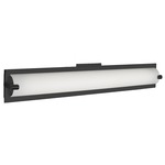 Lighthouse Bathroom Vanity Light - Black / White Opal