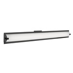 Lighthouse Bathroom Vanity Light - Black / White Opal