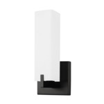 Stratford Wall Sconce - Black / White Opal