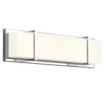 Alberni Bathroom Vanity Light - Chrome / Opal