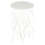 Chute Multi Light Chandelier - White / Opal