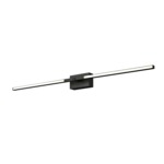 Pandora Linear Wall Sconce - Black / Opal