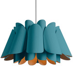 Federica Pendant - Black / Petrol / Ash