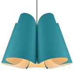 Julieta Pendant - Black / Petrol / Ash