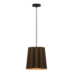 Renata Round Pendant - Black / Ebony