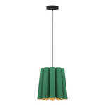 Renata Round Pendant - Black / Light Petrol