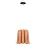 Renata Round Pendant - Black / Rose