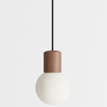 Catkin Pendant - Walnut / White