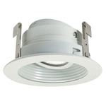 NL Series 3IN Adjustable Stepped Baffle Trim - White Reflector / White Flange