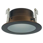 NL Series 3IN Frosted Flat Lens Trim with Reflector - Bronze / Frosted