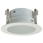 NL Series 3IN Frosted Flat Lens Trim with Reflector - White / Frosted