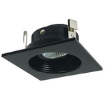 NL Series 3IN SQ Baffle Trim with Round Aperture - Black Baffle / Black Flange