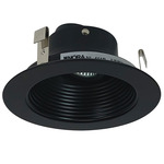 NL Series 4IN Adjustable Stepped Baffle Trim - Black Reflector / Black Flange