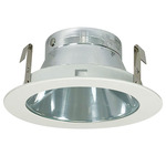 NL Series 4IN RD Adjustable Reflector Trim - Specular Clear Reflector / White Flange