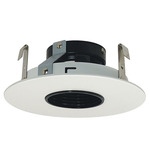 NL Series 4IN RD Trim with 2 Inch Pinhole - Black Baffle / White Flange