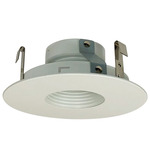 NL Series 4IN RD Trim with 2 Inch Pinhole - White Baffle / White Flange