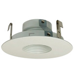 NL Series 4IN RD Trim with 2 Inch Pinhole - White Baffle / White Flange