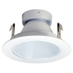 NL Series 4IN Deep Reflector Downlight Trim - White Reflector / White Flange