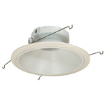 NL Series 6IN RD Adj Stepped Baffle with Plastic Trim - White / White