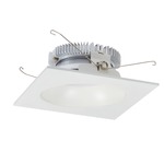 Cobalt 6IN 1500LM Square With Round Aperture Trim - White Reflector / White Flange