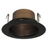 4IN Round Line Voltage PAR Step Baffle Trim - Bronze Baffle / Bronze Flange