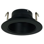 4IN Round Line Voltage PAR Step Baffle Trim - Black Baffle / Black Flange